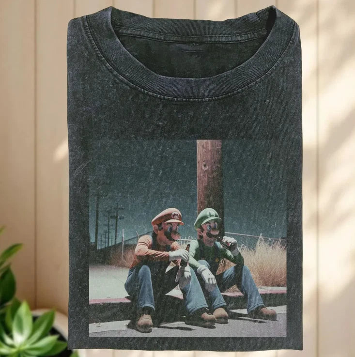Mario Drinking Shirt, Funny Meme T-shirt, Tee for Gamer