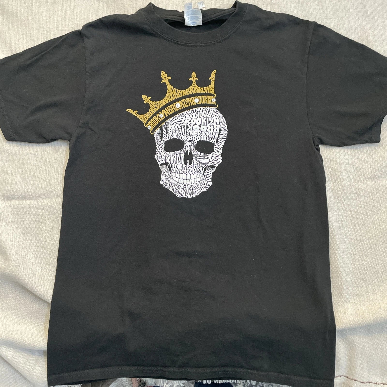 Brooklyn King Skull T-Shirt Men’s S   Hip hop. La pop art   Free shipping