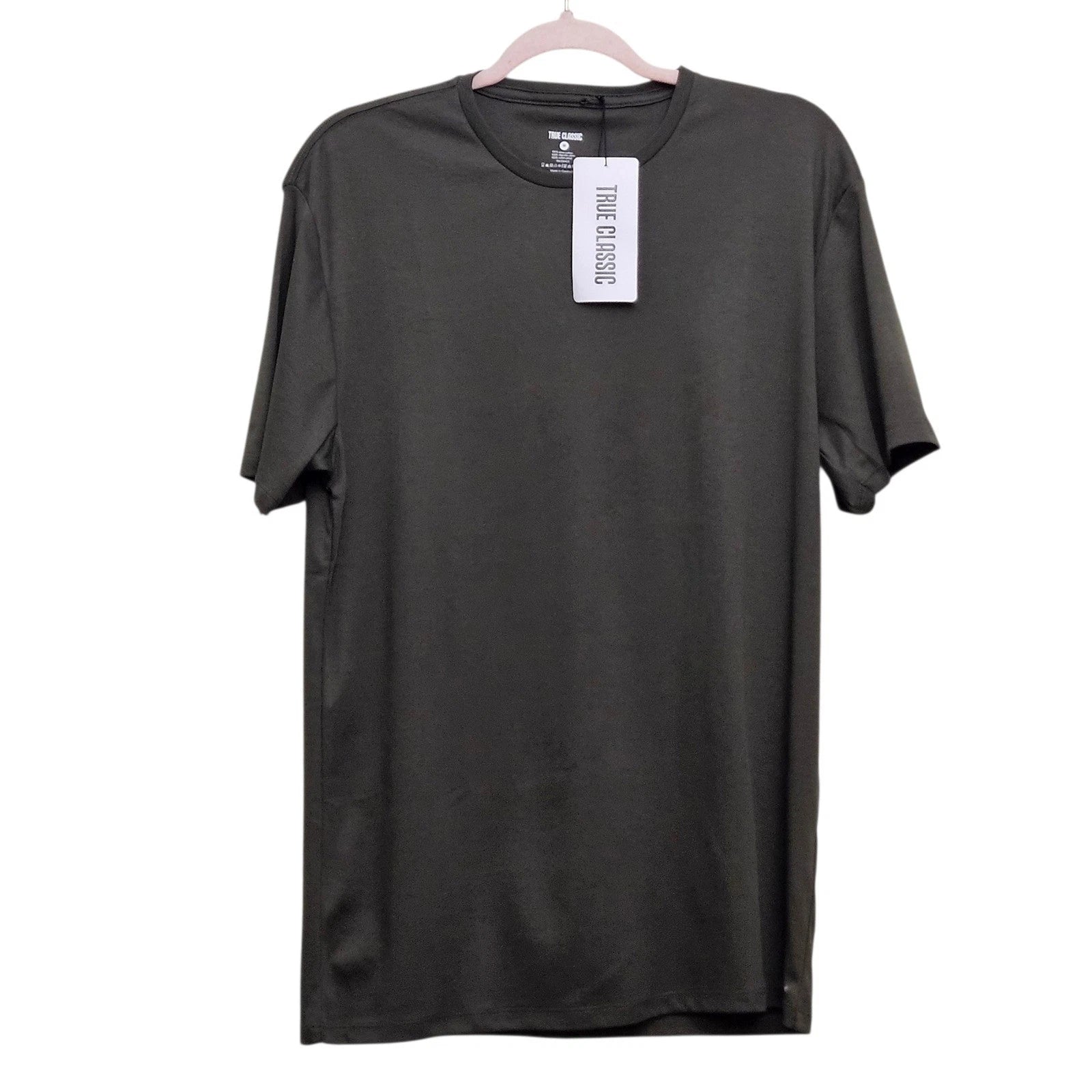True Classic T-Shirt Mens Medium Olive Green Grove Pima Cotton Crew Neck Tee
