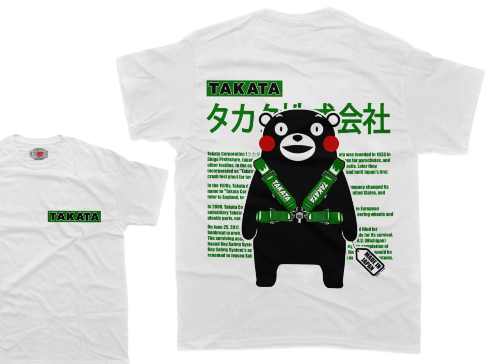 Takata Bear JDM T-Shirt unisex Car ENTHUSIAST Drifting Drag JDM