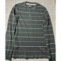 O'Neil Thermal Knit Men’s Small Long-sleeve Shirt Striped Henley Y2K Tee 90s