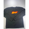 Black Scale Graphic Tee Mens XL Black Long Sleeve Flame Logo BLVCK Streetwear