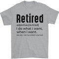 Retired Definition Funny Retirement Mens T-Shirt 100% Cotton