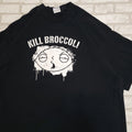 Vintage Y2K Family Guy Stewie Kill Broccoli TV Show Funny Quote T-Shirt Mens XXL