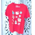 Hello Kitty Christmas Tee Sanrio Holiday Graphic Shirt Red Medium Cute nwot