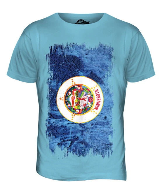 STATE MINNESOTA GRUNGE FLAG MENS T-SHIRT TEE SHIRT XS S M L XL 2XL 3XL