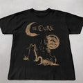 The Cure Cat Graphic T Shirt Black Goth Rock Band Tee Y2K Mens Unisex Top