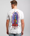 Men's Sullen Art Virgin White Light Grey Crystal Tattoo Tie Dye T-Shirt M-XXL