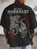 Summer hot selling new men's Gothic letter tiger print comfortable