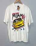 NWT Deadstock Vintage Jiffy Lube Miami 300 Inaugural White T-Shirt XL Racing
