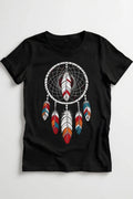 Native American Chief Dreamcatcher T-Shirt - Tribal Feather Boho Graphic Tee