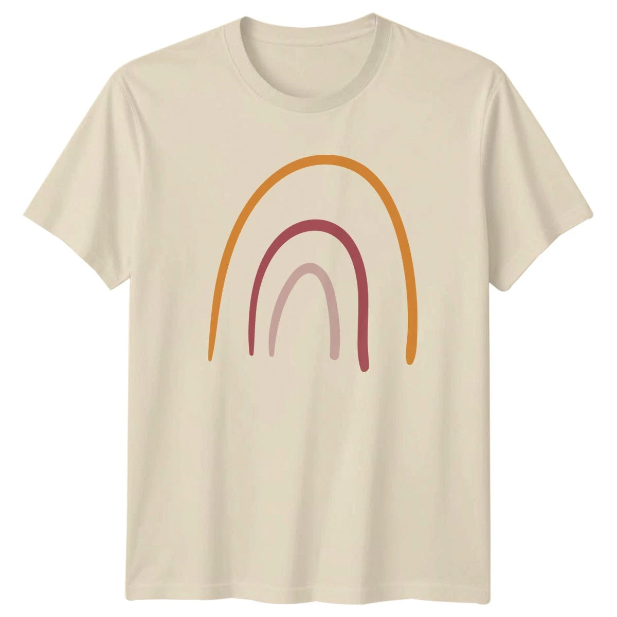 Minimalist Boho Earth Tone Rainbow T-Shirt Boho Rainbow Lifestyle Birthday