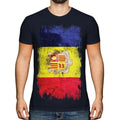 Andorra Grunge Flag Men T-Shirt Andorran Football Jersey Gift