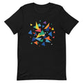 Triangle Pattern T-Shirt, Geometric Graphic Tee, Abstract Minimalist Shirt
