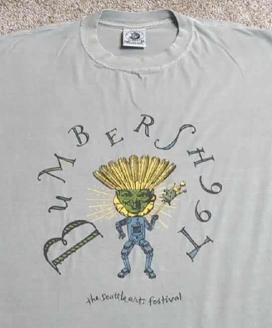 Vintage Bumpershoot Seattle Shirt Music Festival Made In USA 2 Sided Nirvana XL