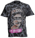 Official Sex Pistols T Shirt God Save The Queen Dip Dye Wash Punk Logo Grey New