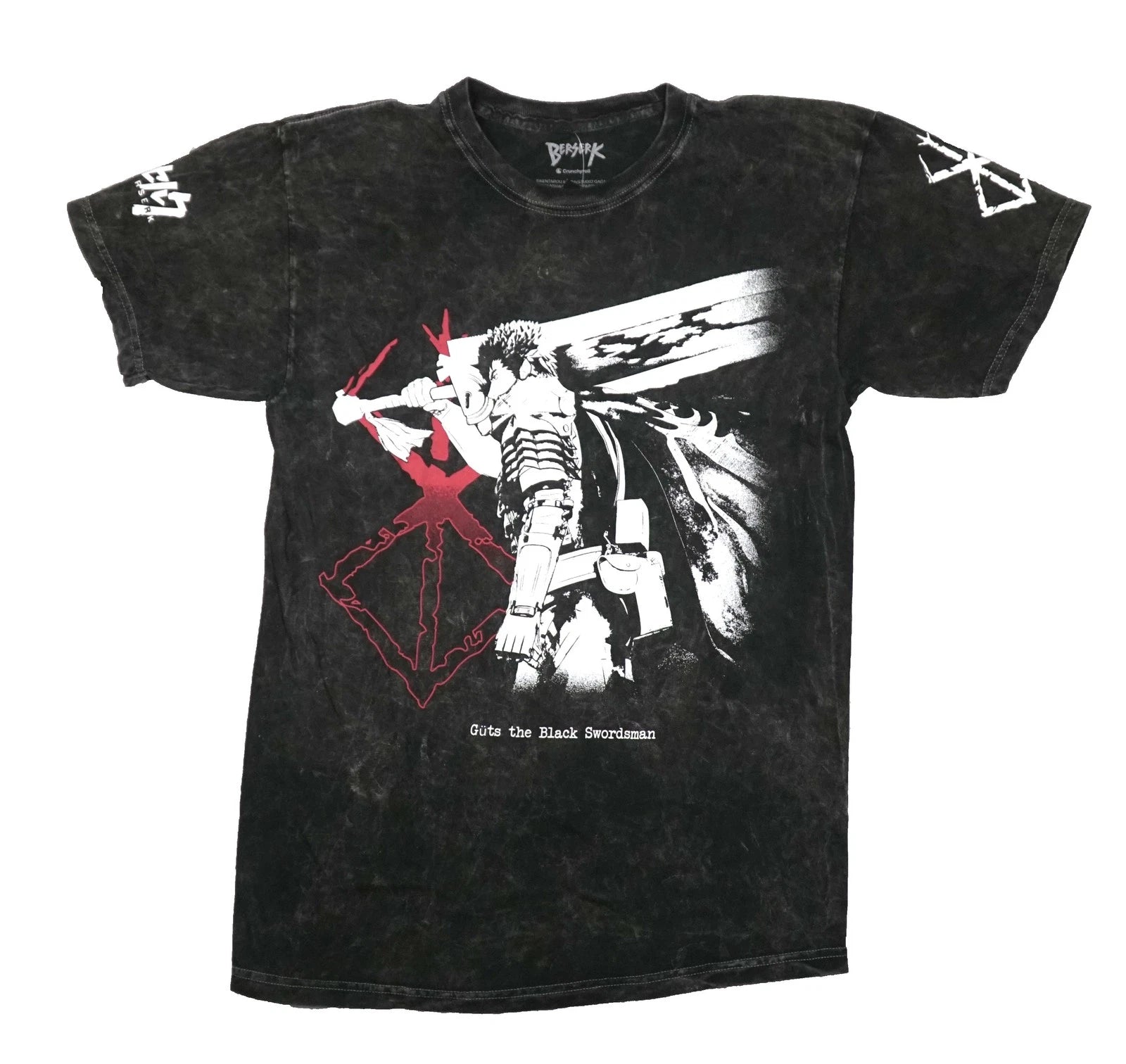 Berserk New Adult T-Shirt - Armor Black Swordsman Mineral Wash