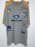 Paco Jeans Racing Team Graphic Shirt Mens 2X Gray Yellow Y2K Streetwear