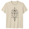 Mystical Celestial Botanical Mandala T-Shirt Celestial Boho Spirituality