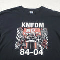 Vintage KMFDM Shirt Mens XXL Black German Industrial Rock 20th Anniversary Y2K