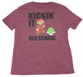 Super Mario Brothers Mens T-Shirt- Kickin It Old School 8-Bit