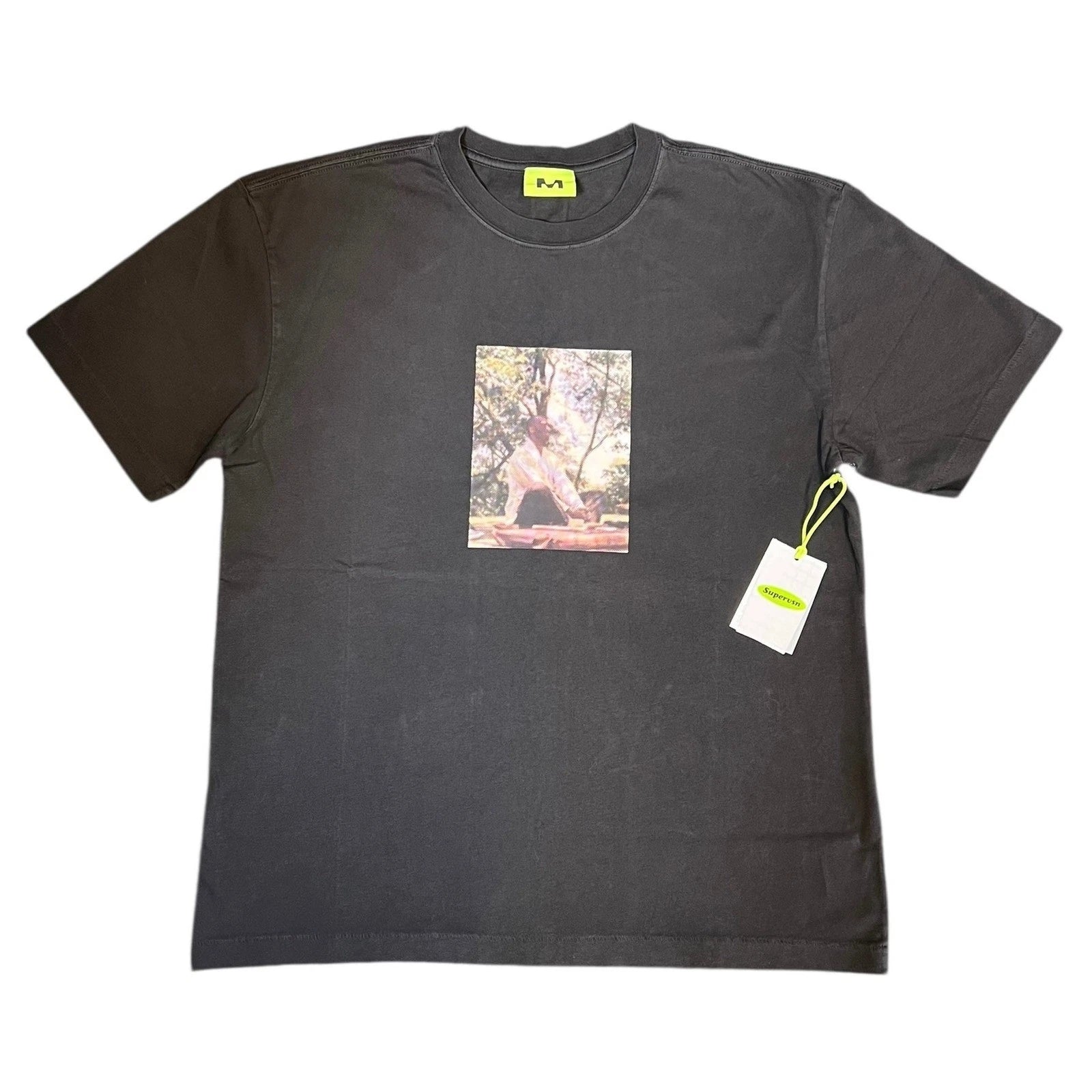 Supervsn Inside Out Kobe Bryant Graphic T-Shirt Charcoal Black Photo Print Sz M