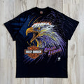 Vintage Harley Davidson 1996 Sound Leader 90s eagle purple biker rare t shirt XL