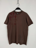Y2K Vintage Distressed Oakley Face Graphic Brown T-Shirt