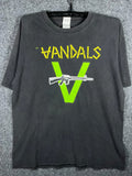 Vintage The Vandals Peace Thru Vandalism Punk Rock M16 T-Shirt Black Size L