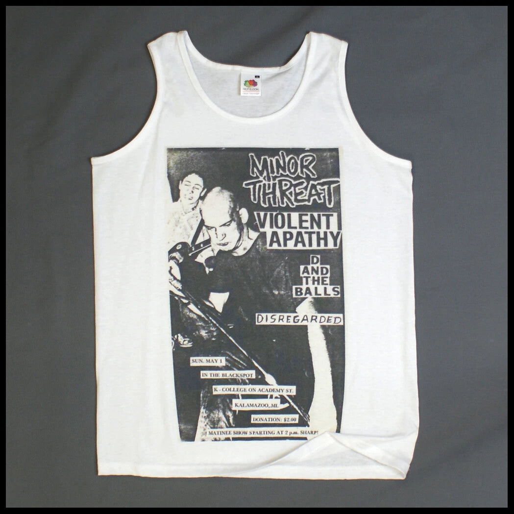Hardcore Punk Rock T-SHIRT vest top unisex white S-2XL