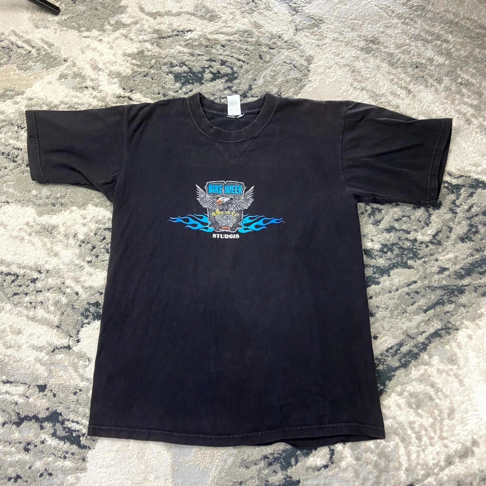 Sturgis Y2K Bike Week T Shirt Sz M Graphic South Dakota Eagle Motorcycle