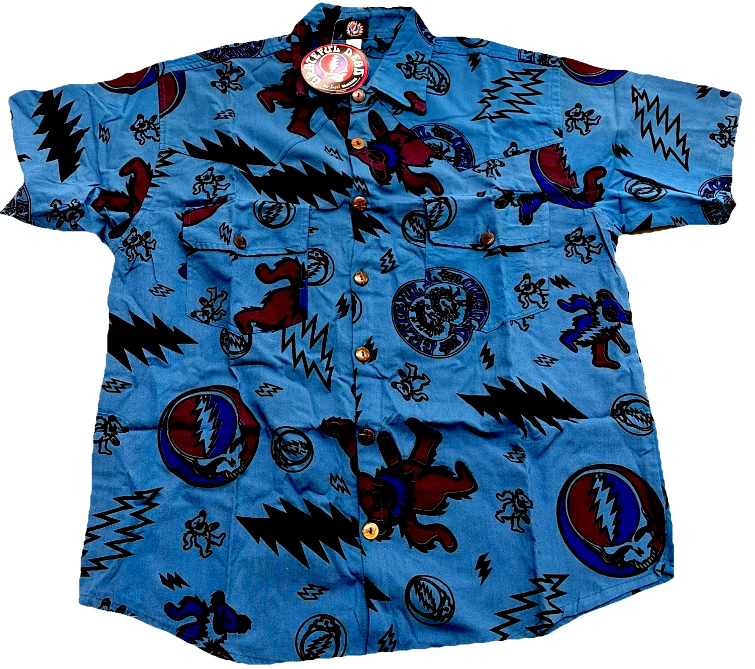 Grateful Dead Shakedown Shirt Large Licensed Product 3 Iconic Symbols