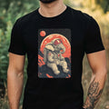 Mens Elephant as Astronaut Print Cotton T-Shirt Size XS to 5XL