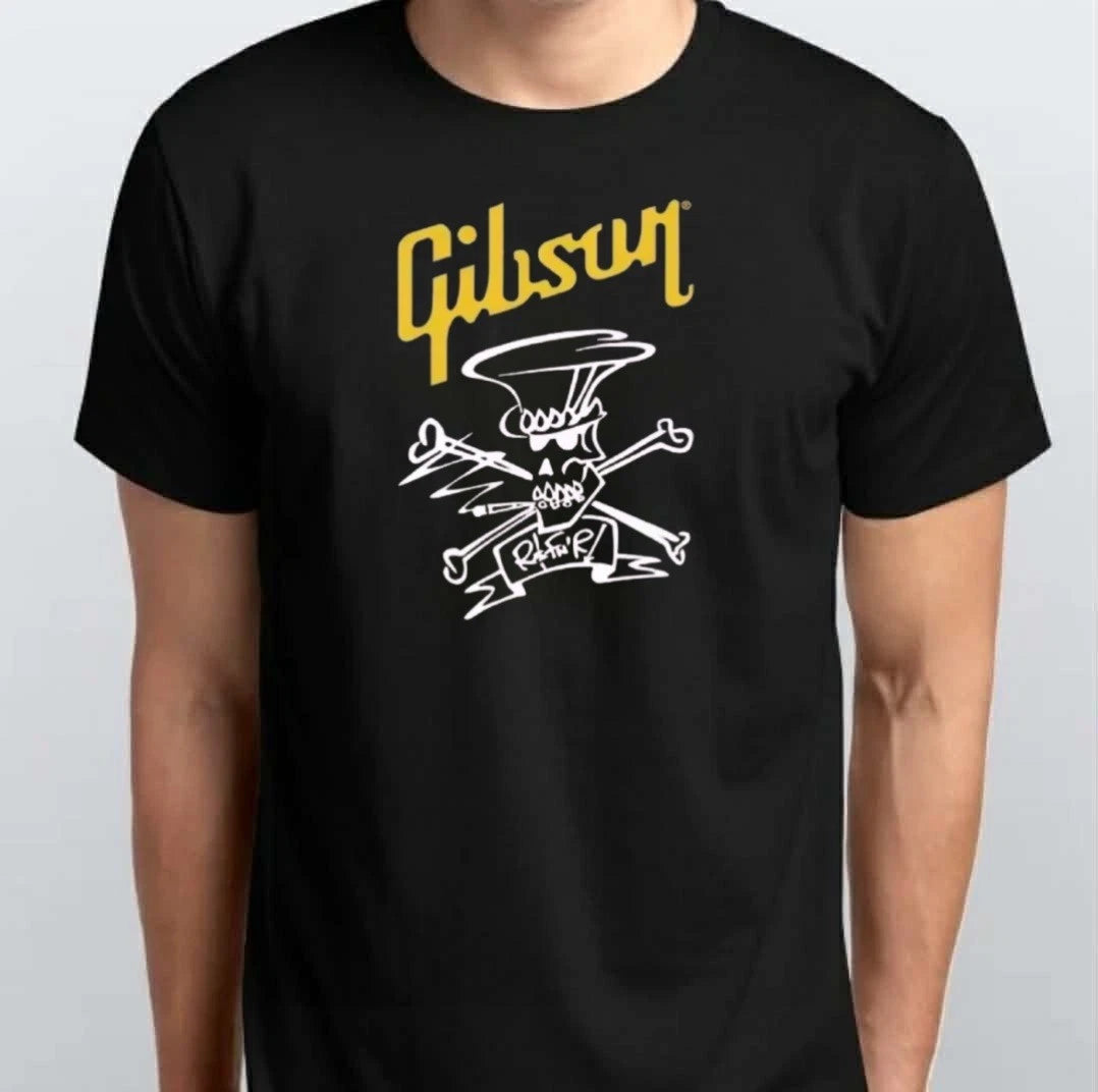 Gibson Les Paul Unisex T-SHIRT S M L XL XXL 3 4 XL Black