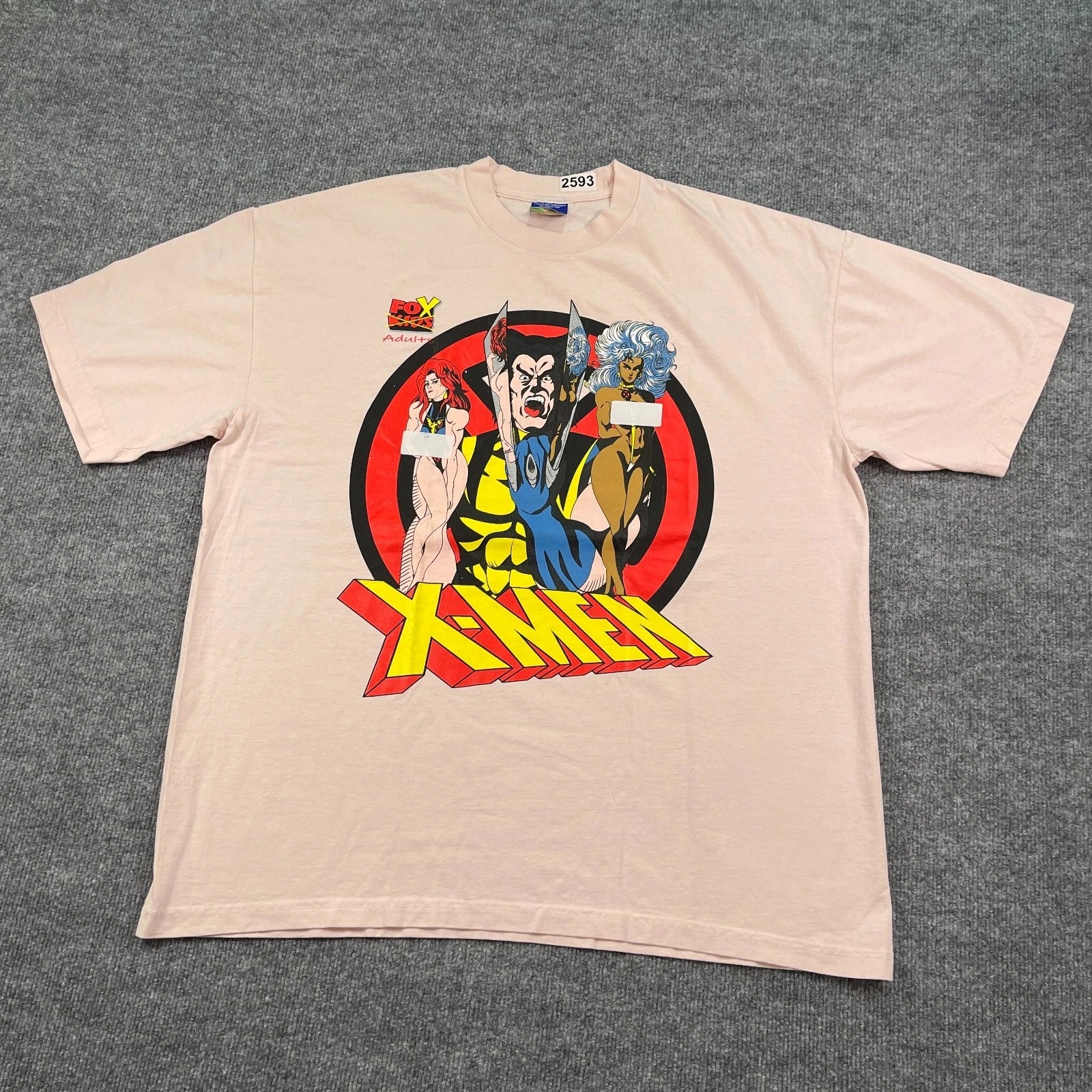 Vintage-Rush X-Men Perverted Parody Art Shirt XL 25x29 Wolverine Jean Grey Storm