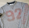 Abercrombie & Fitch Shirt Men's M Gray Waffle Knit Thermal Spellout VTG Y2K
