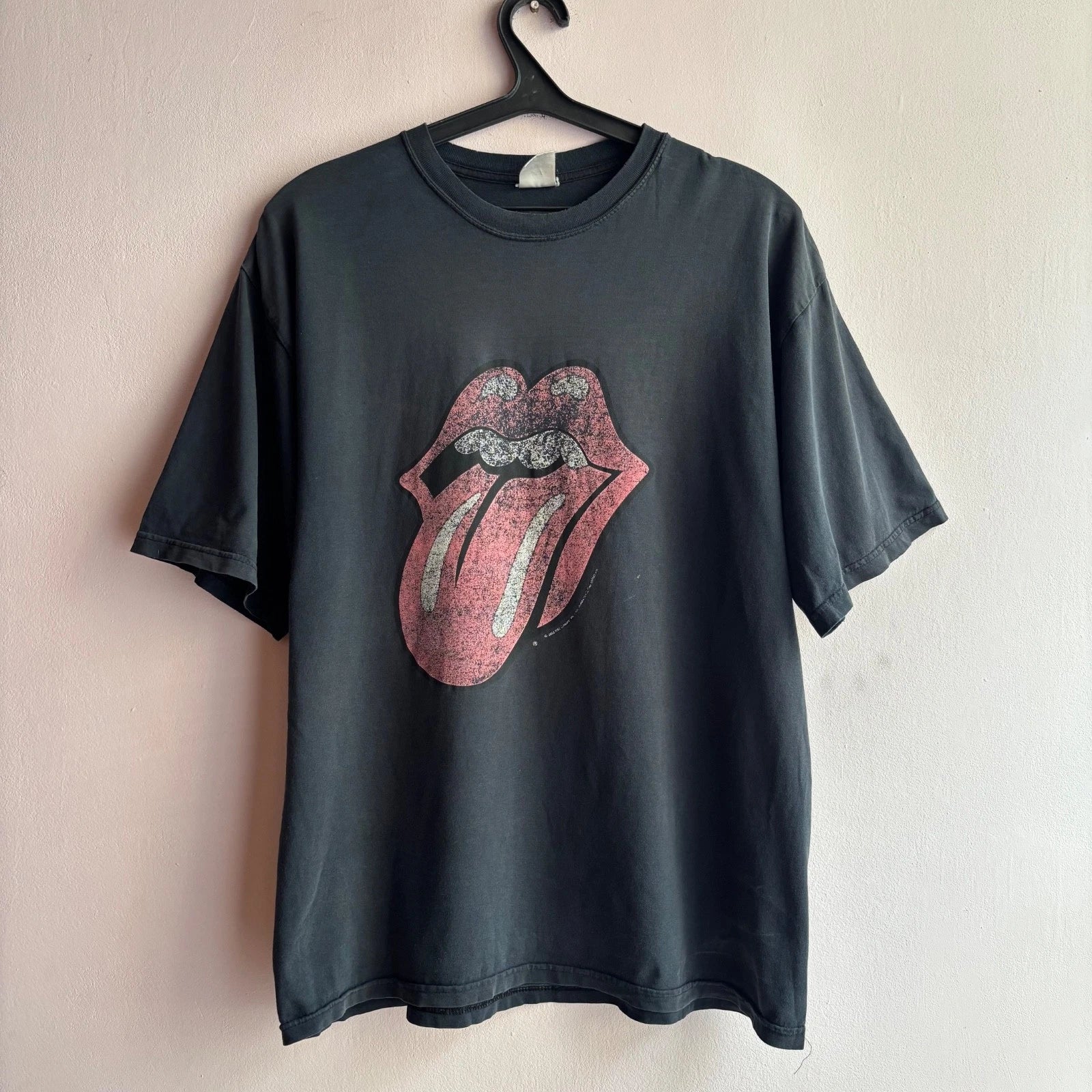 Vintage 2003 Rolling Stones Tongue Logo T-Shirt Black XL Band Tee Y2K Rock