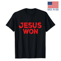 Jesus Won Faith Christian Quote Graphic T-Shirt Unisex | Fan-Made Reprint S-5XL