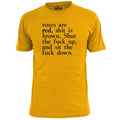 Mens Roses Are Red Funny Rude T Shirt Humour