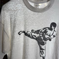 VTG Burnout Fruit of the Loom Best T-Shirt Men's XL White Short Sleeve Karate