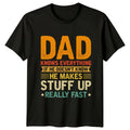 Dad Knows Everything If He Mens T-Shirt Funny Dad Quotes Fathers Day Gift