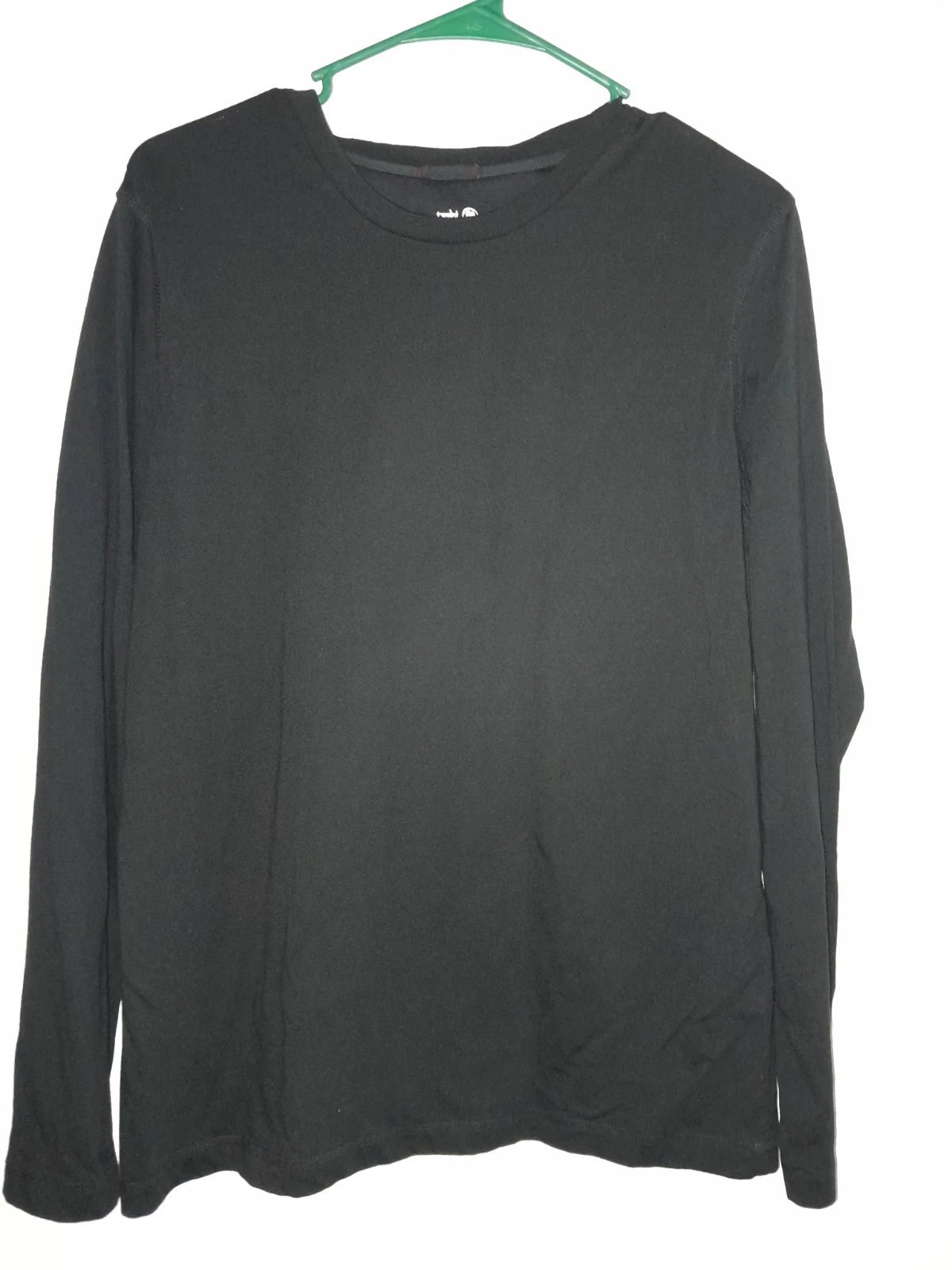 Tashi Tshirt Black Knit Crew Long Sleeve M Medium Soft Blokecore Minimalist
