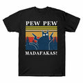 Madafakas Pew Men's Vintage Cat Lover Cat Pew Shirt T Tee New Funny Sleeve Short