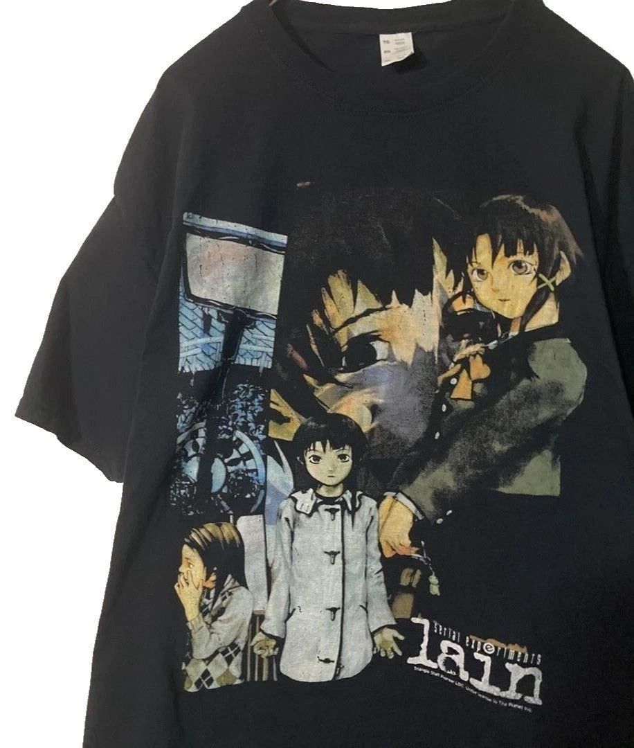 Serial Experiments lain T-shirt  Vintage black anime Japan  AN51451