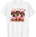 Cute Dachshund Valentines Heart Dog Lover Men Women Kid T-Shirt