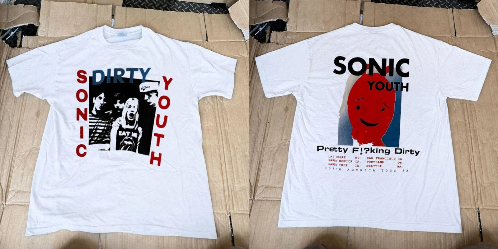 New Sonic Youth 1993 Dirty North American Tour 90s  Unisex Shirt Reprint