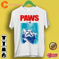 Paws Jaws Cat Parody Design Meme Funny T-Shirt S-5XL FREE SHIPPING