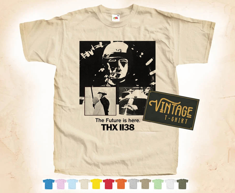 Black Print THX 1138 vol.1 T-SHIRT Tee Vintage Poster 12 Colors S-5XL