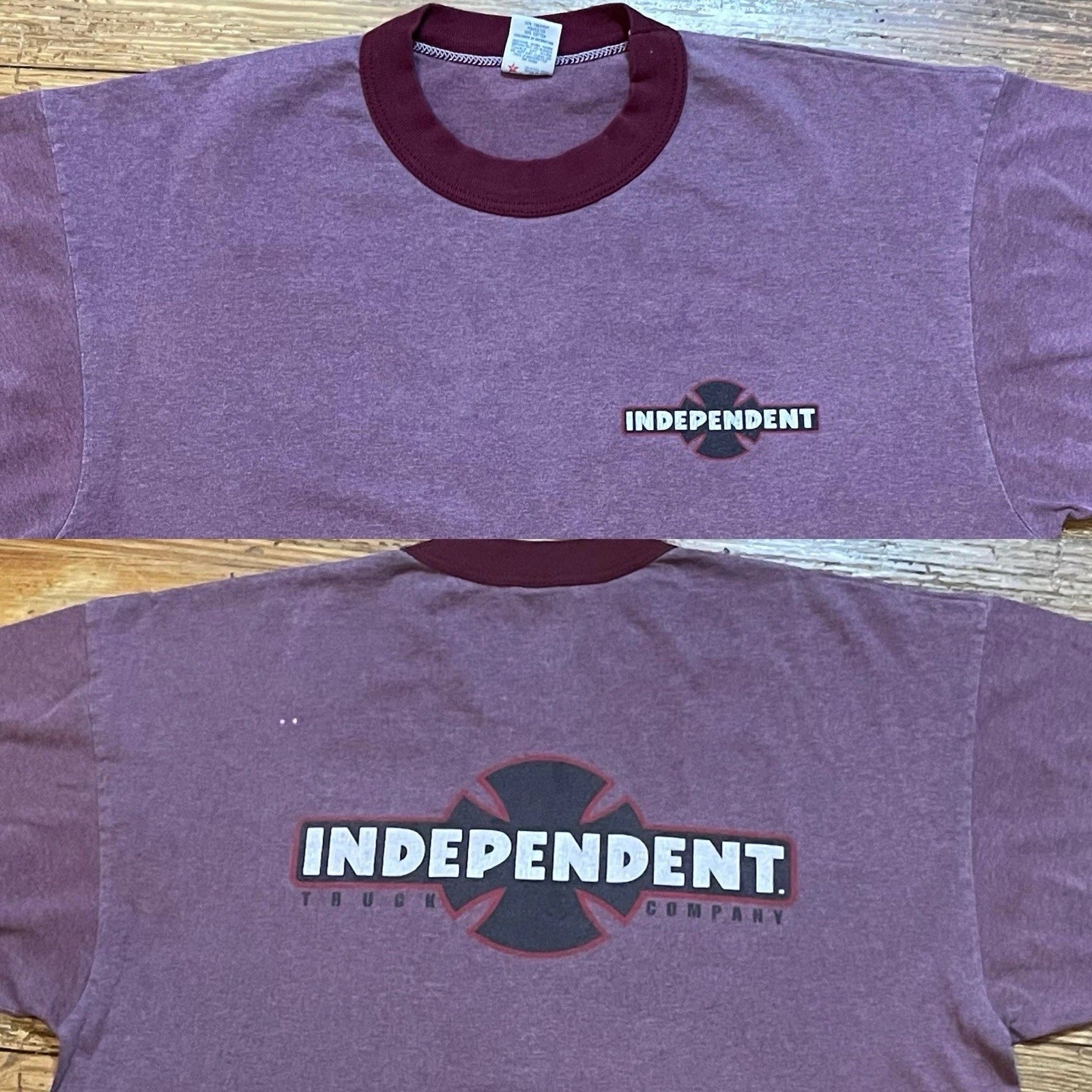 Vintage 90s Independent Trucks Shirt Size XL Skate Company Punk 80s Ringer