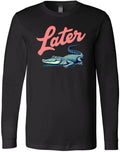 Later Gator Aesthetic Alligator Design Retro Humor Graphic Emerald T-Shirt